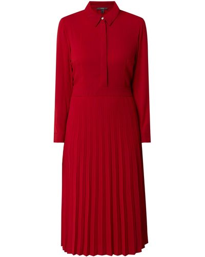 Esprit Kleid mit plissiertem Rockteil - Rot