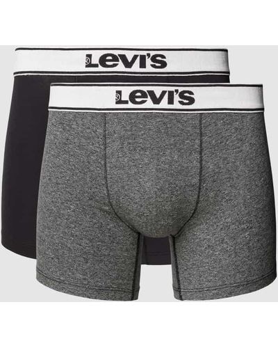 Levi's Boxershorts mit elastischem Label-Bund im 2er-Pack - Grau