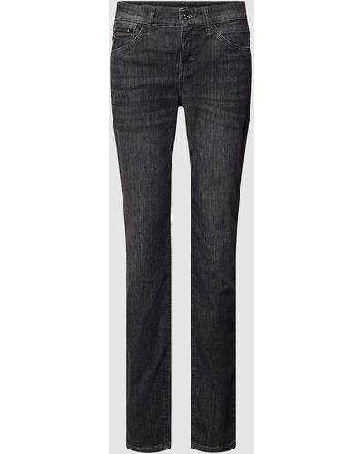 M·a·c Straight Leg Jeans im 5-Pocket-Design Modell 'SLIM WAVE' - Grau