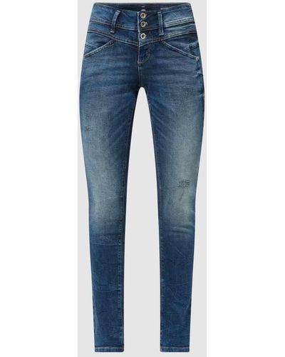 Tom Tailor Slim Fit Jeans mit Stretch-Anteil Modell 'Alexa' - Blau
