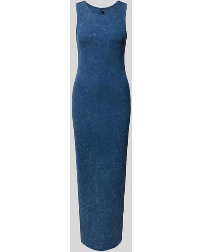 ONLY Maxi-jurk Met Fijnrib - Blauw