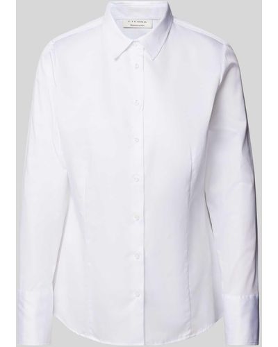 Eterna Hemdbluse mit Knopfleiste - Weiß