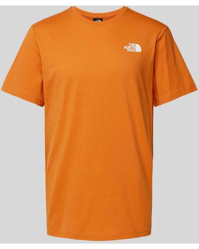 The North Face T-Shirt mit Label-Print Modell 'REDBOX' - Orange
