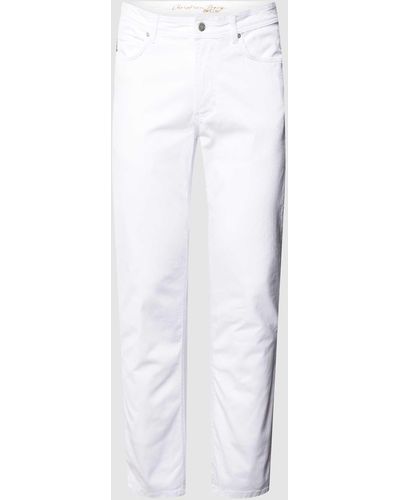 Christian Berg Men Slim Fit Jeans mit Label-Detail - Weiß
