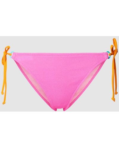 Banana Moon Bikini-Slip mit Label-Patch - Pink