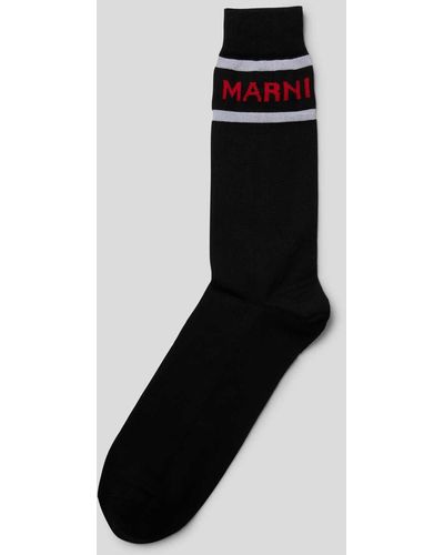 Marni Socken mit Label-Details - Schwarz