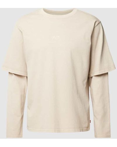 Levi's Longsleeve im Double-Layer-Look Modell 'TWOFER' - Natur