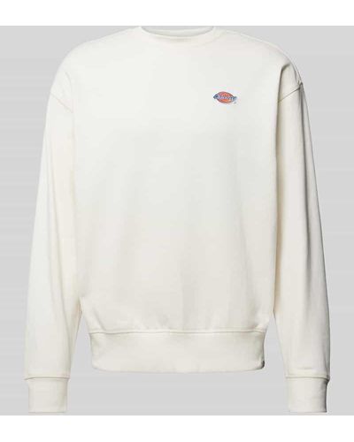 Dickies Sweatshirt mit Label-Badge Modell 'MILLERSBURG' - Weiß