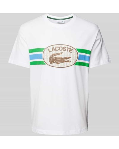 Lacoste T-Shirt mit Label-Print - Weiß