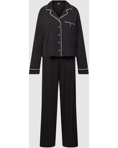 Polo Ralph Lauren Pyjama mit Label-Stitching - Schwarz