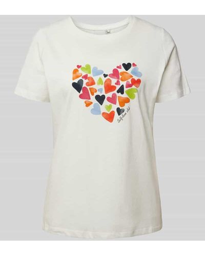 Ichi T-Shirt mit Motiv-Print Modell 'Ossi' - Grau