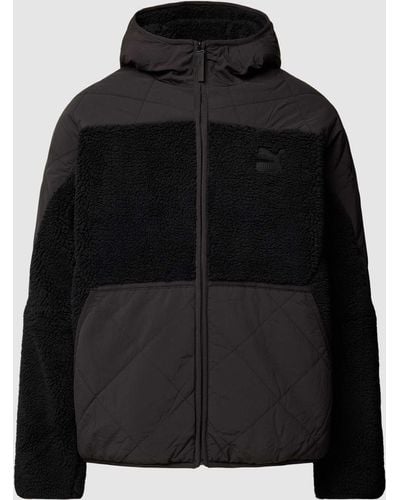 PUMA Sherpa Jacket mit Label-Patch Modell 'Classics Utility' - Schwarz