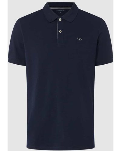 Tom Tailor Poloshirt mit Logo-Stitching Modell 'Basic' - Blau