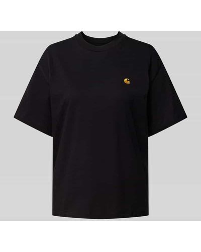 Carhartt T-Shirt mit Logo-Stitching - Schwarz