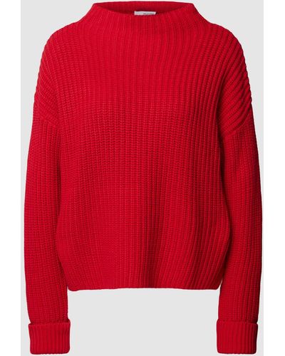 SELECTED Gebreide Pullover Met Opstaande Kraag - Rood