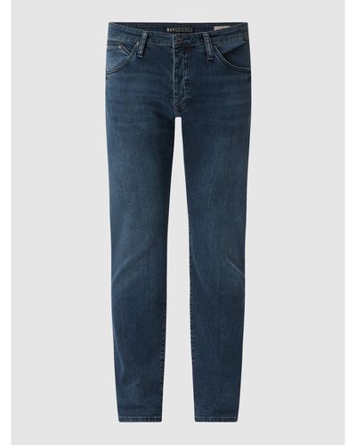 Mavi Slim Skinny Fit Jeans mit Stretch-Anteil Modell 'Yves' - Blau