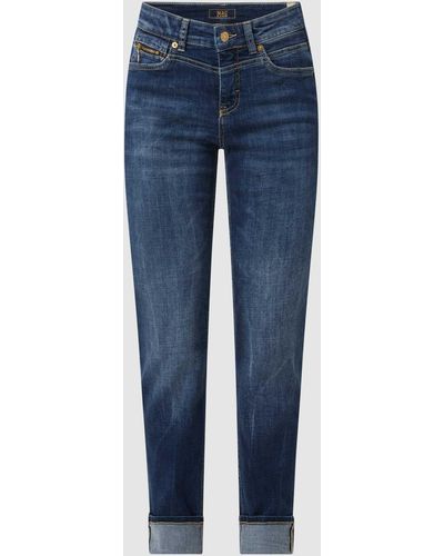 M·a·c Straight Fit Jeans Met Stretch - Blauw