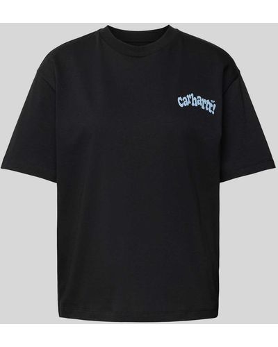Carhartt Oversized T-Shirt mit Label-Print Modell 'AMOUR' - Schwarz