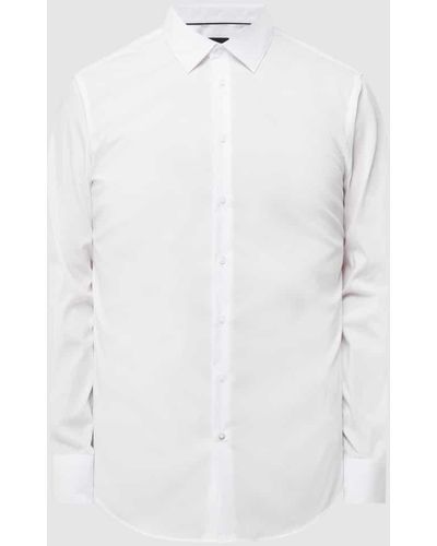 s.Oliver BLACK LABEL Slim Fit Business-Hemd aus Popeline - Weiß