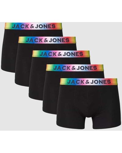 Jack & Jones Trunks mit Logo-Bund im 5er-Pack Modell 'PRIDE' - Blau