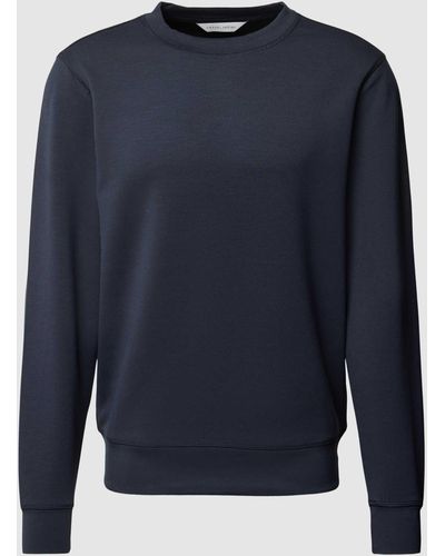 Casual Friday Sweatshirt mit Rundhalsausschnitt Modell 'Sebastian' - Blau