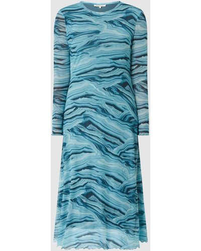 Tom Tailor Midi-jurk Van Mesh - Blauw