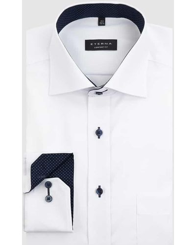 Eterna Comfort Fit Business-Hemd aus Oxford - Weiß