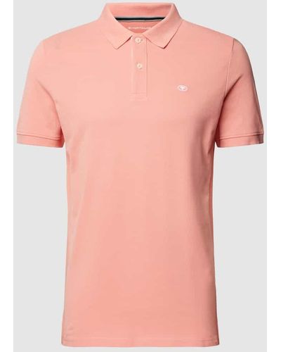 Tom Tailor Regular Fit Poloshirt mit Logo-Stitching - Pink
