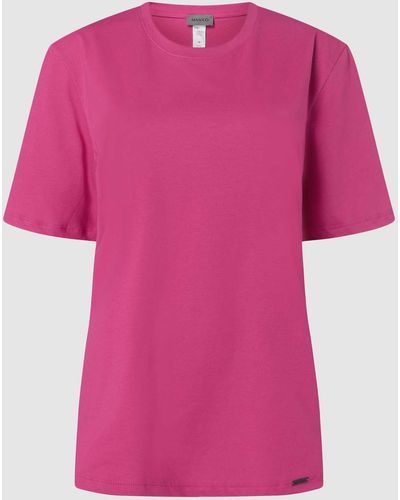 Hanro T-shirt Van Katoen - Roze