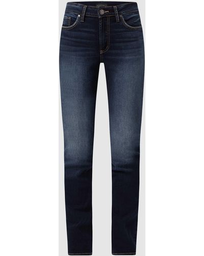 Silver Jeans Co. Curvy Fit Jeans mit Stretch-Anteil Modell 'Avery' - Blau
