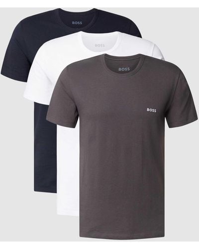 BOSS T-shirt Met Labelstitching - Meerkleurig