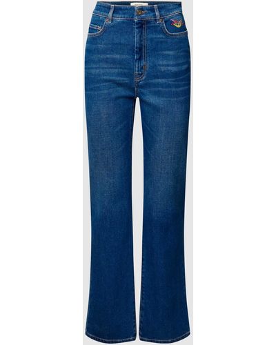 Weekend by Maxmara Jeans mit Motiv-Stitching Modell 'BEATI' - Blau