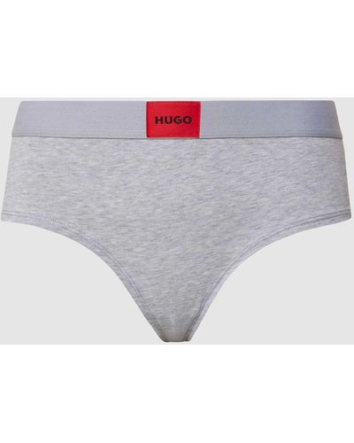HUGO Slip Met Labelprint - Metallic