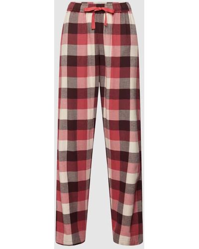 Schiesser Pyjama-Hose mit Karomuster - Rot