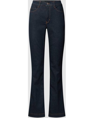M·a·c Jeans Met Labeldetails - Blauw