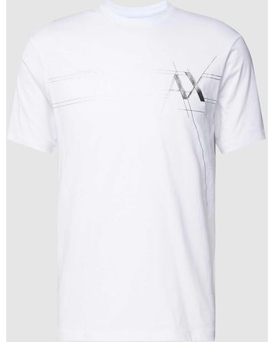 Armani Exchange T-shirt Met Labelprint - Wit