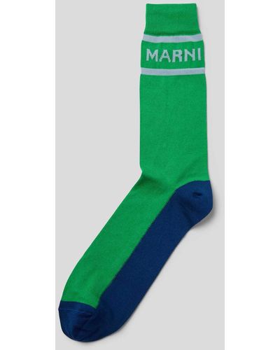 Marni Socken mit Label-Details - Grün
