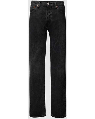 Levi's Straight Leg Jeans im 5-Pocket-Design Modell '501 CRASH COURSES' - Schwarz