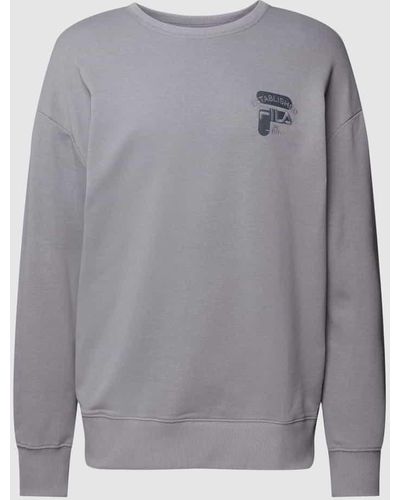 Fila Oversized Sweatshirt mit Rundhalsausschnitt Modell 'BABEN' - Grau