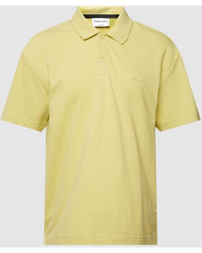 Calvin Klein Poloshirt mit Label-Detail Modell 'OTTOMAN' - Gelb