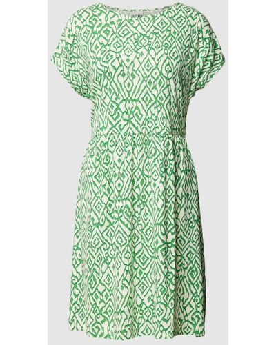 Ichi Knielanges Kleid mit Allover-Muster Modell 'Lisa' - Grün