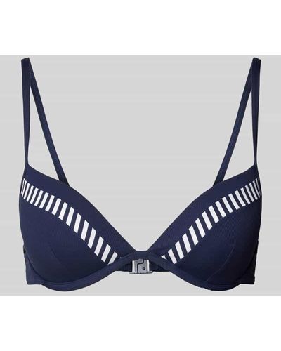 Esprit Bikini-Oberteil mit Streifenmuster Modell 'BONDI' - Blau