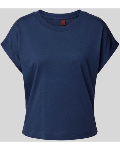 Stefanel Boxy Fit T-shirt Met Raglanmouwen - Blauw