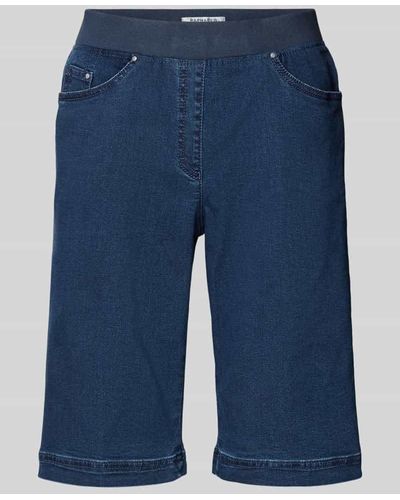 RAPHAELA by BRAX Shorts mit seitlichen Eingrifftaschen Modell 'Pamina' - Blau