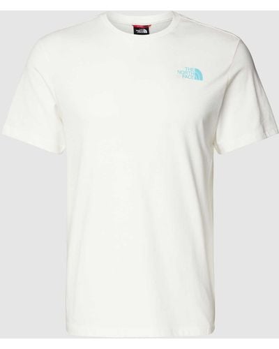 The North Face T-shirt Met Labelprint - Wit