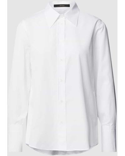 Windsor. Hemdbluse aus Baumwolle mit durchgehender Knopfleiste - Weiß