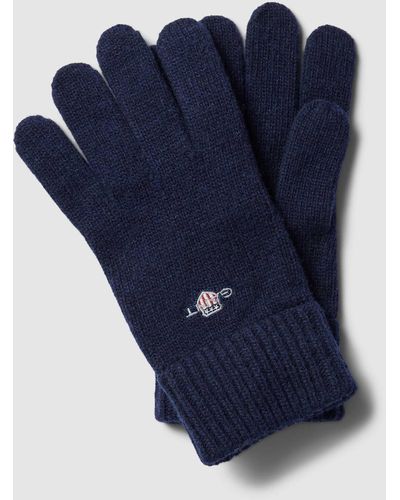 GANT Handschuhe mit Label-Stitching - Blau