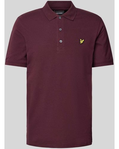 Lyle & Scott Slim Fit Poloshirt Met Logopatch - Rood
