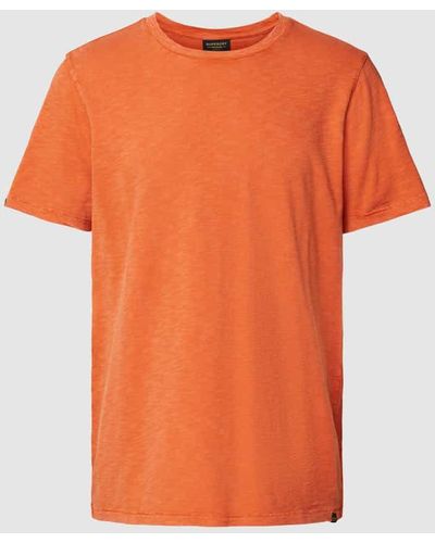 Superdry T-Shirt im unifarbenen Design - Orange