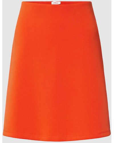 s.Oliver RED LABEL Minirock mit elastischem Bund Modell 'Scuba' - Orange